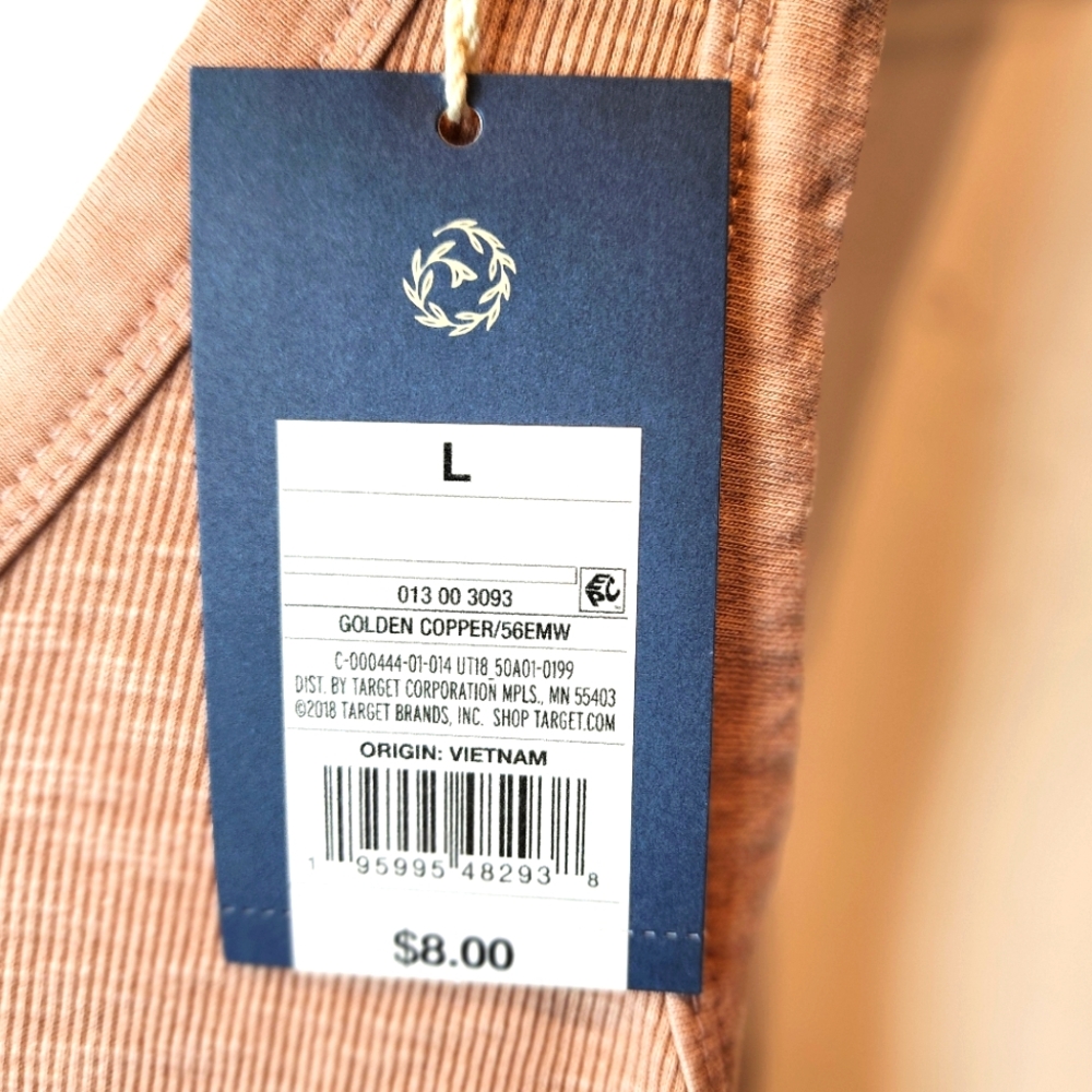 NEW TARGET Universal Thread Copper Ribbed Tank Top‎ Size L - Picture 3 of 6